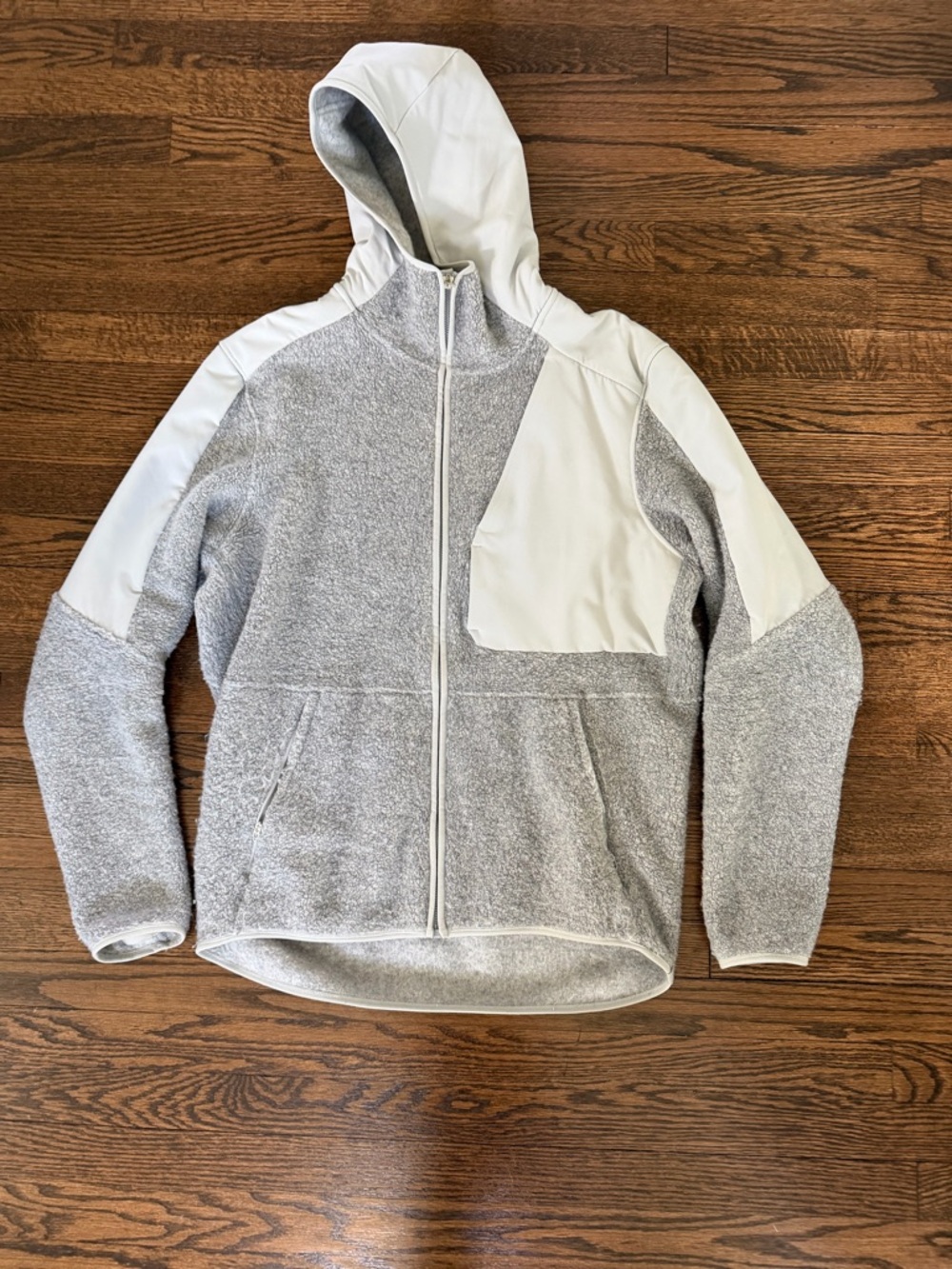 Lululemon Men’s Full Zip Fleece Hoodie Jacket Large Gray Hybrid